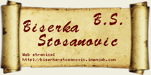 Biserka Stošanović vizit kartica